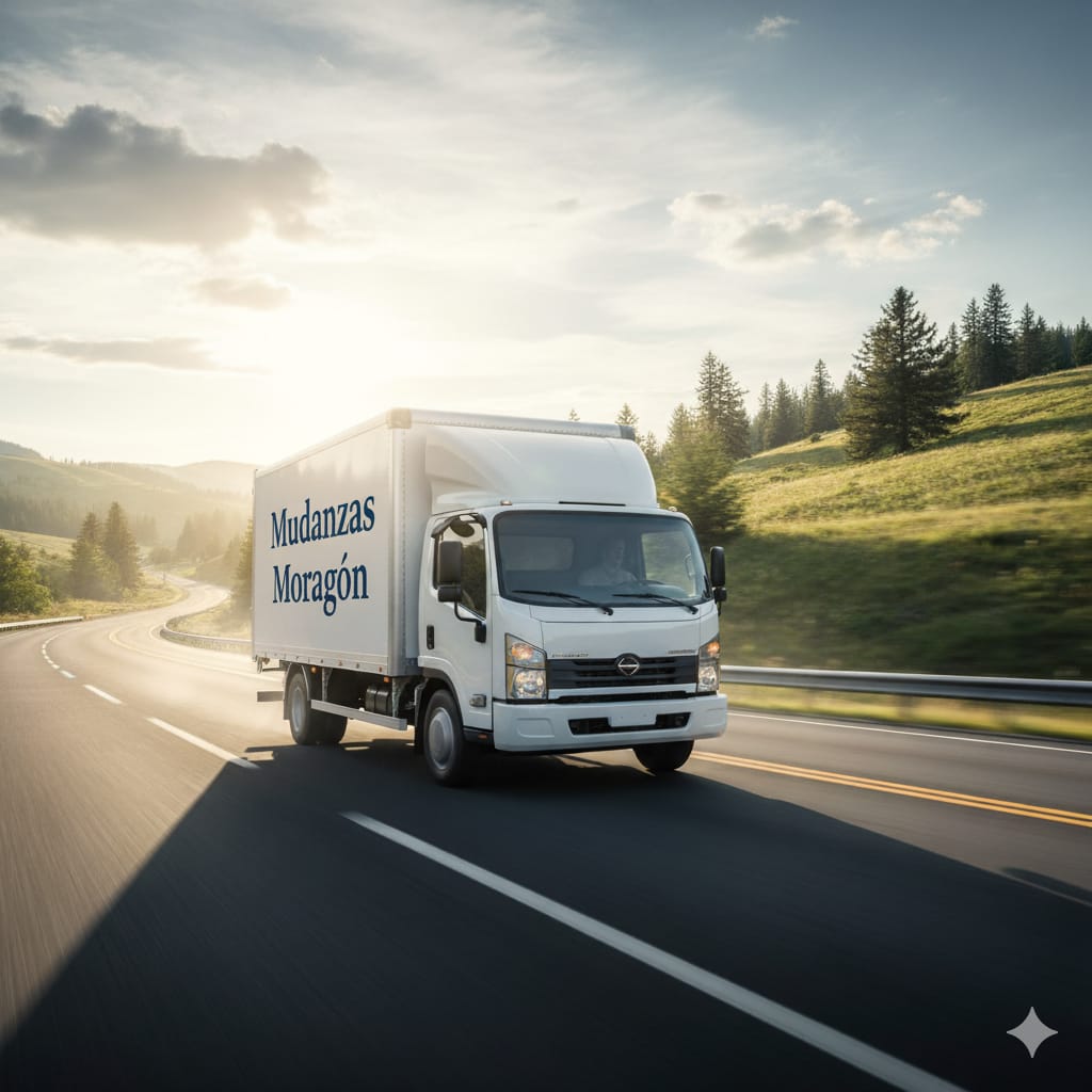 Camión de mudanza urgente con plataforma elevadora en Valencia